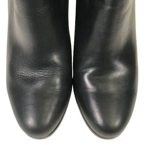 Michael Kors Black Ankle Boots with Gold Zipper - Picture 8 of 16